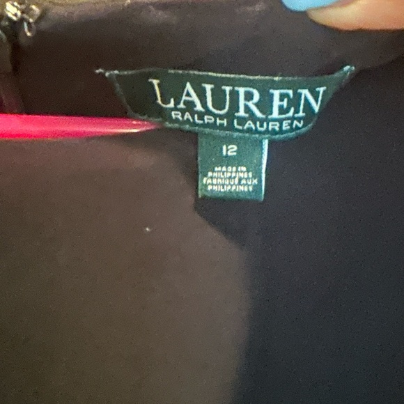 Ralph Lauren Black Ruched Sheath Dress 3/4 Dolman Sleeves - Picture 5 of 6